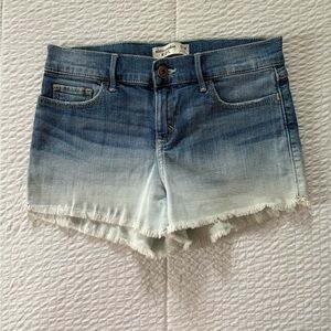 Blue Ombre Denim Shorts